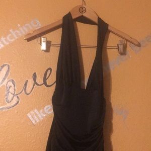 Black long dress with aSide split